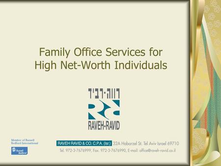 Family Office Services for High Net-Worth Individuals