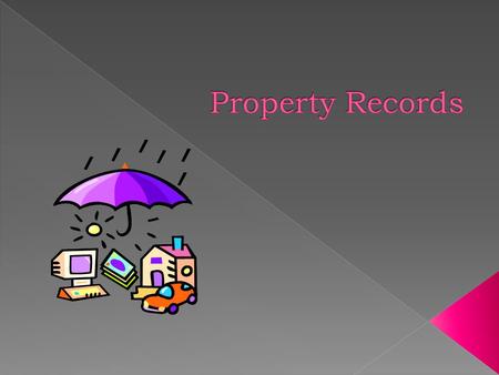 It the responsibility of the executive head of your state agency to maintain the property records of those assets under the control of the agency. This.