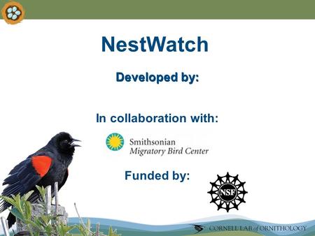 Funded by: NestWatch In collaboration with: Developed by: