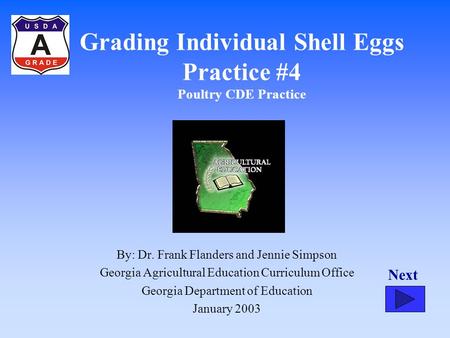Grading Individual Shell Eggs Practice #4 Poultry CDE Practice