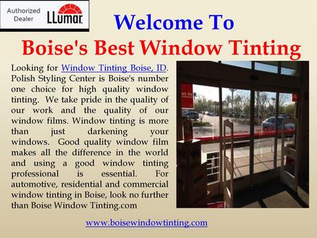 Boise's Best Window Tinting