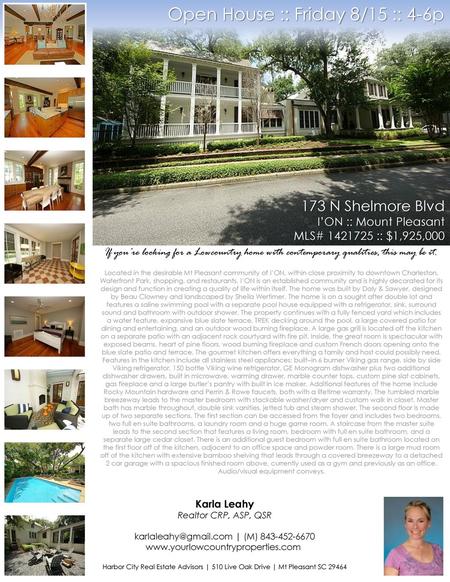 Open House :: Friday 8/15 :: 4-6p