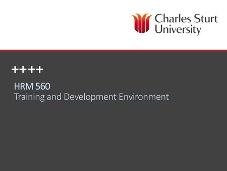HRM 560 Training and Development Environment