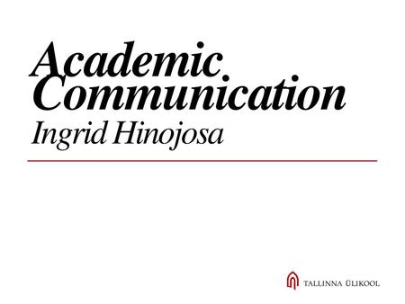 Academic Communication