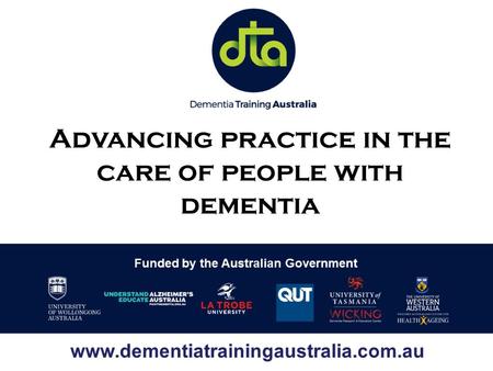 Advancing practice in the care of people with dementia