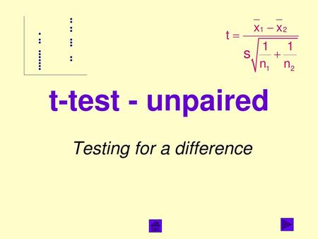Testing for a difference