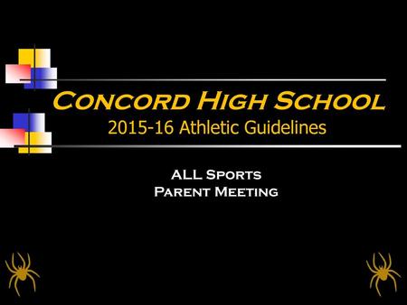 Concord High School Athletic Guidelines