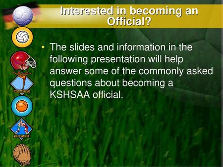 Interested in becoming an Official?