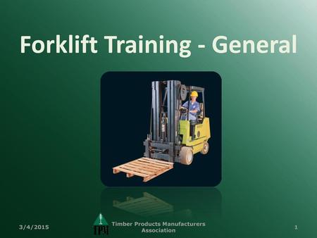 Forklift Training - General