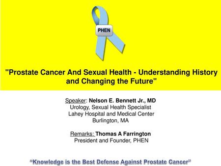 Prostate Cancer And Sexual Health - Understanding History