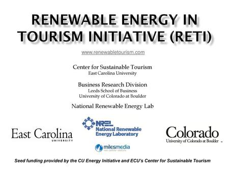 Renewable Energy in Tourism Initiative (RETI)