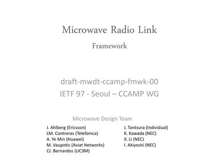 Microwave Radio Link Framework