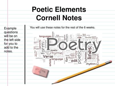Poetic Elements Cornell Notes