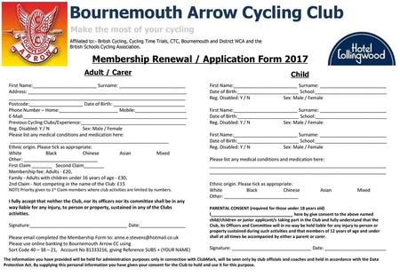 Membership Renewal / Application Form 2017