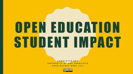 Open Education student impact