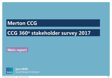 CCG 360o stakeholder survey 2017