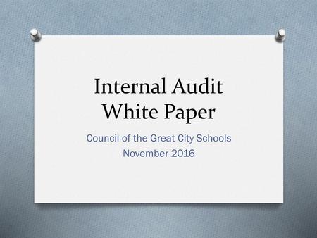 Internal Audit White Paper