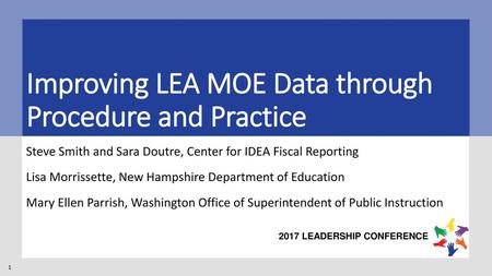 Improving LEA MOE Data through Procedure and Practice
