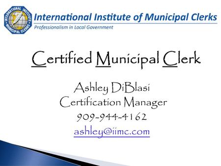 Certified Municipal Clerk