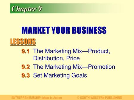 MARKET YOUR BUSINESS Chapter 9
