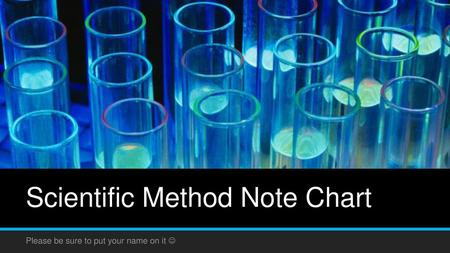 Scientific Method Note Chart