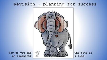 Revision - planning for success