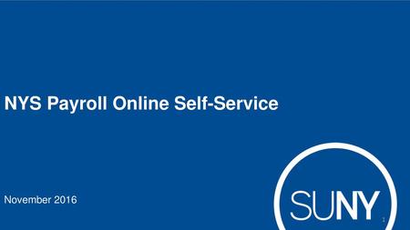 NYS Payroll Online Self-Service