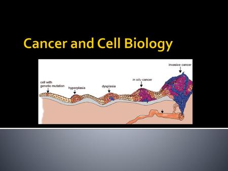 Cancer and Cell Biology