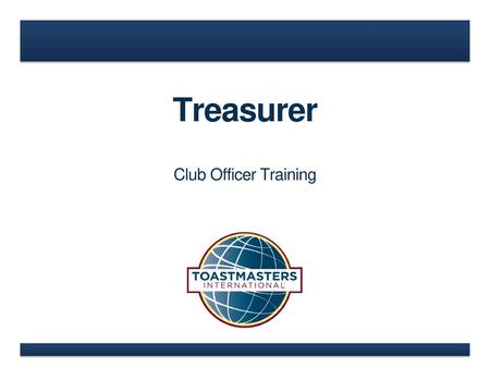 Treasurer Club Officer Training.