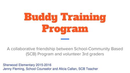 Buddy Training Program