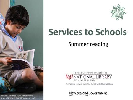 Services to Schools Summer reading