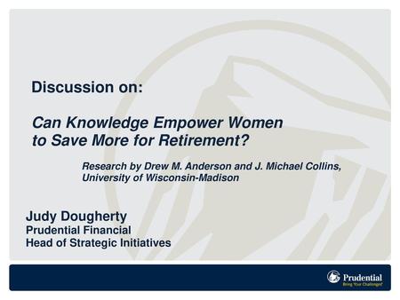 Can Knowledge Empower Women to Save More for Retirement?
