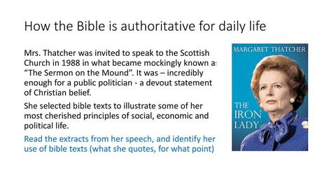 How the Bible is authoritative for daily life