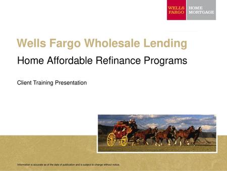 Wells Fargo Wholesale Lending