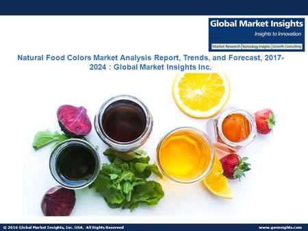 © 2016 Global Market Insights, Inc. USA. All Rights Reserved  Fuel Cell Market size worth $25.5bn by 2024 Natural Food Colors Market.