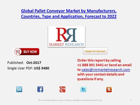  Global Pallet Conveyor Market Growth rate and Gross Income for Period 2017-2022