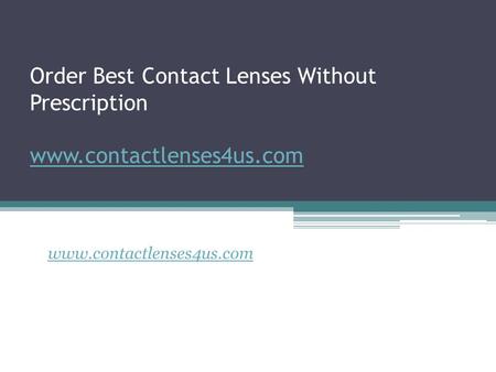 Order Best Contact Lenses Without Prescription
