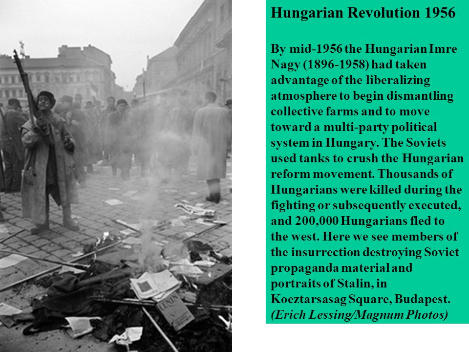 Image result for soviet troops move into crush the hungarian revolution in eastern europe