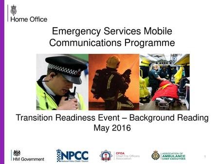 Transition Readiness Event – Background Reading May 2016