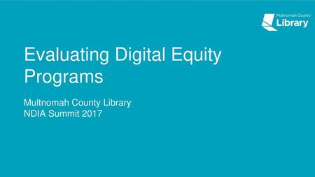 Evaluating Digital Equity Programs