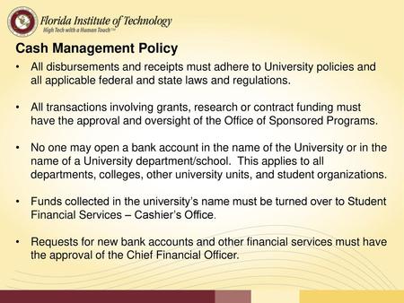 Cash Management Policy