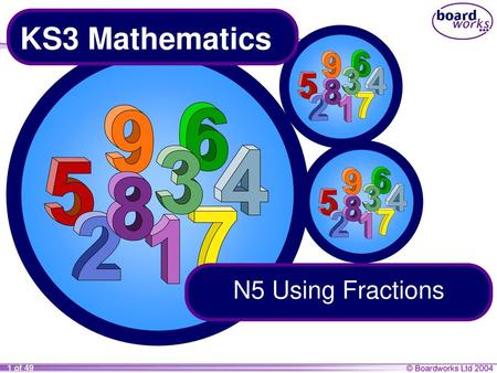 KS3 Mathematics N5 Using Fractions