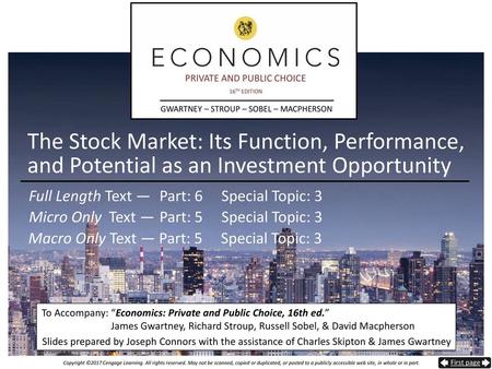 The Economic Functions of the Stock Market