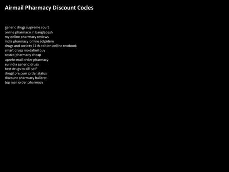 Airmail Pharmacy Discount Codes