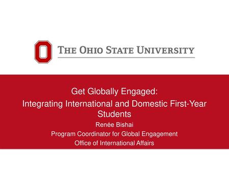Integrating International and Domestic First-Year Students
