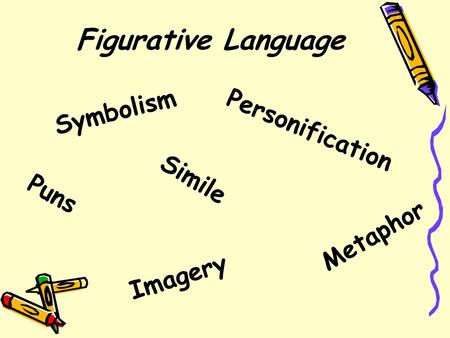 Figurative Language Symbolism Personification Simile Puns Metaphor