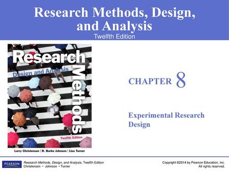 8 Experimental Research Design.