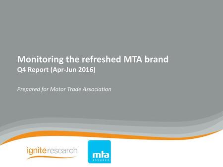 Monitoring the refreshed MTA brand Q4 Report (Apr-Jun 2016)