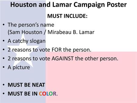 Houston and Lamar Campaign Poster