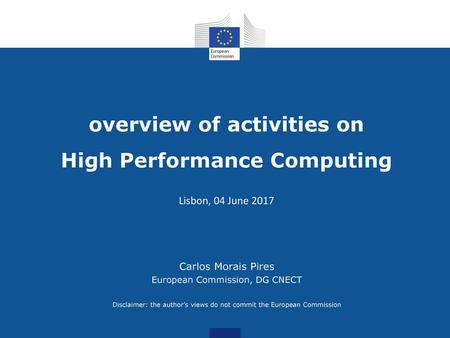 overview of activities on High Performance Computing